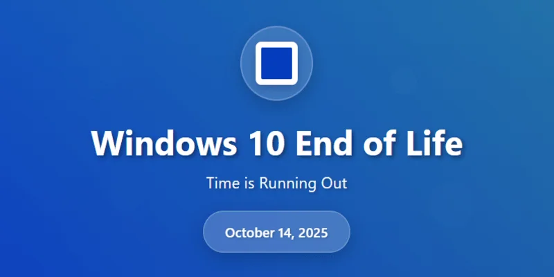 Windows 10 end of life announcement with October 14, 2025